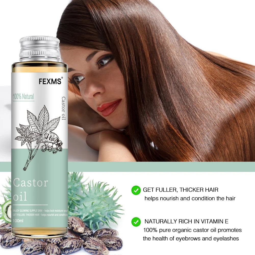 100% Pure Castor Oil For Hair Growth