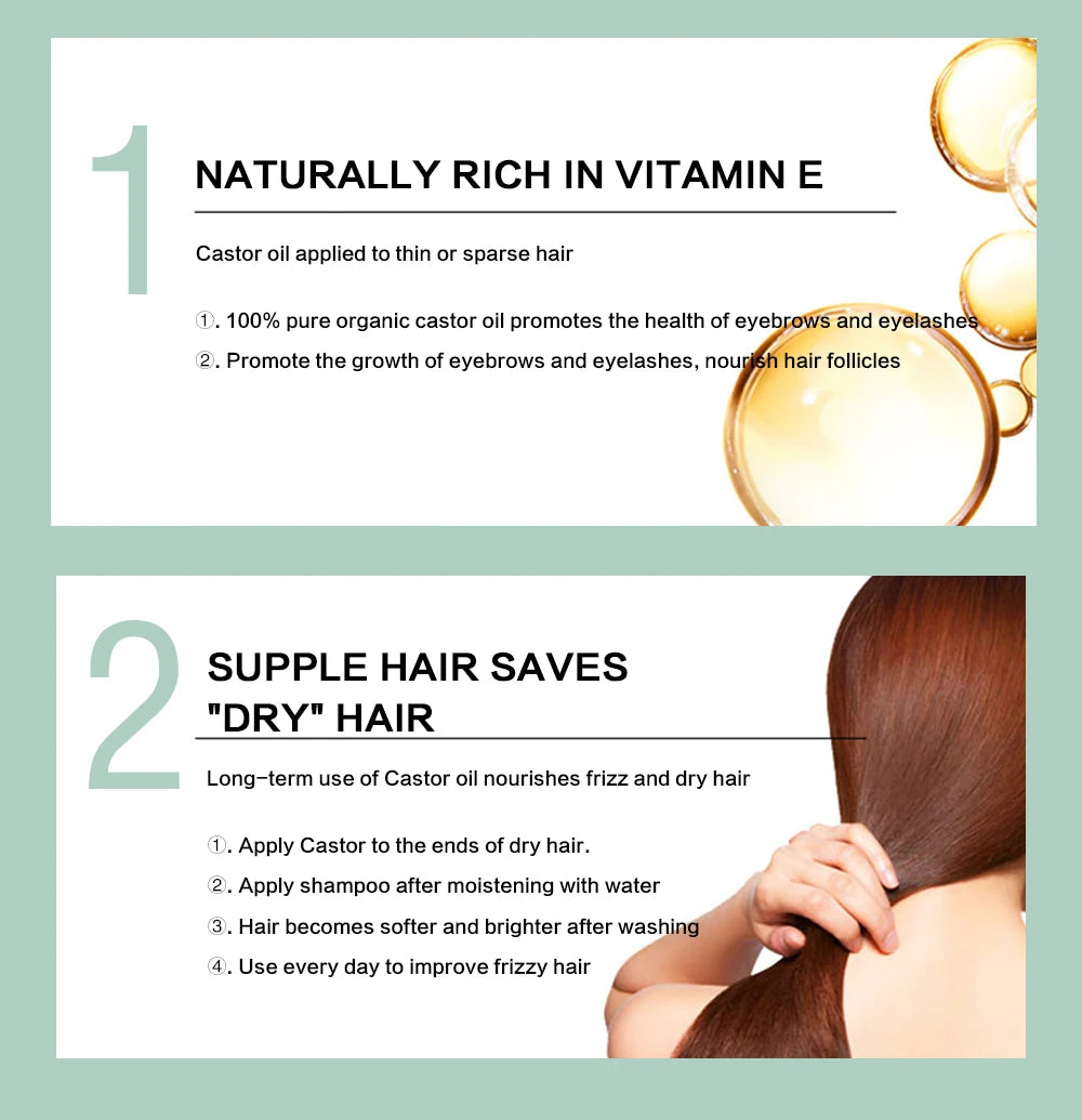 100% Pure Castor Oil For Hair Growth