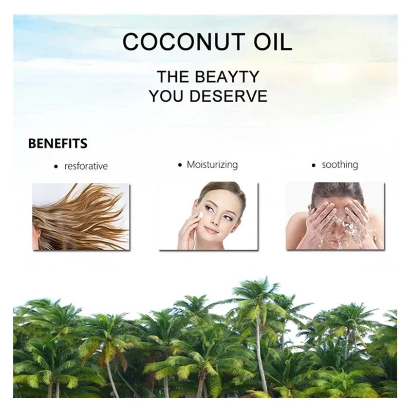Natural Organic Coconut Oil Body Face Oil Massage Relaxation Skin 100ml