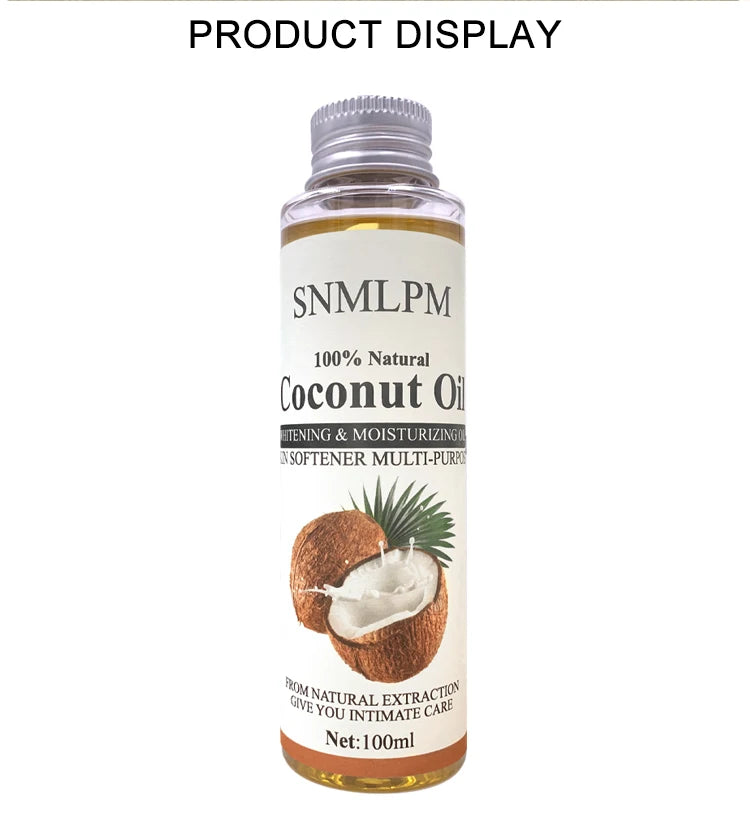 Natural Organic Coconut Oil Body Face Oil Massage Relaxation Skin 100ml