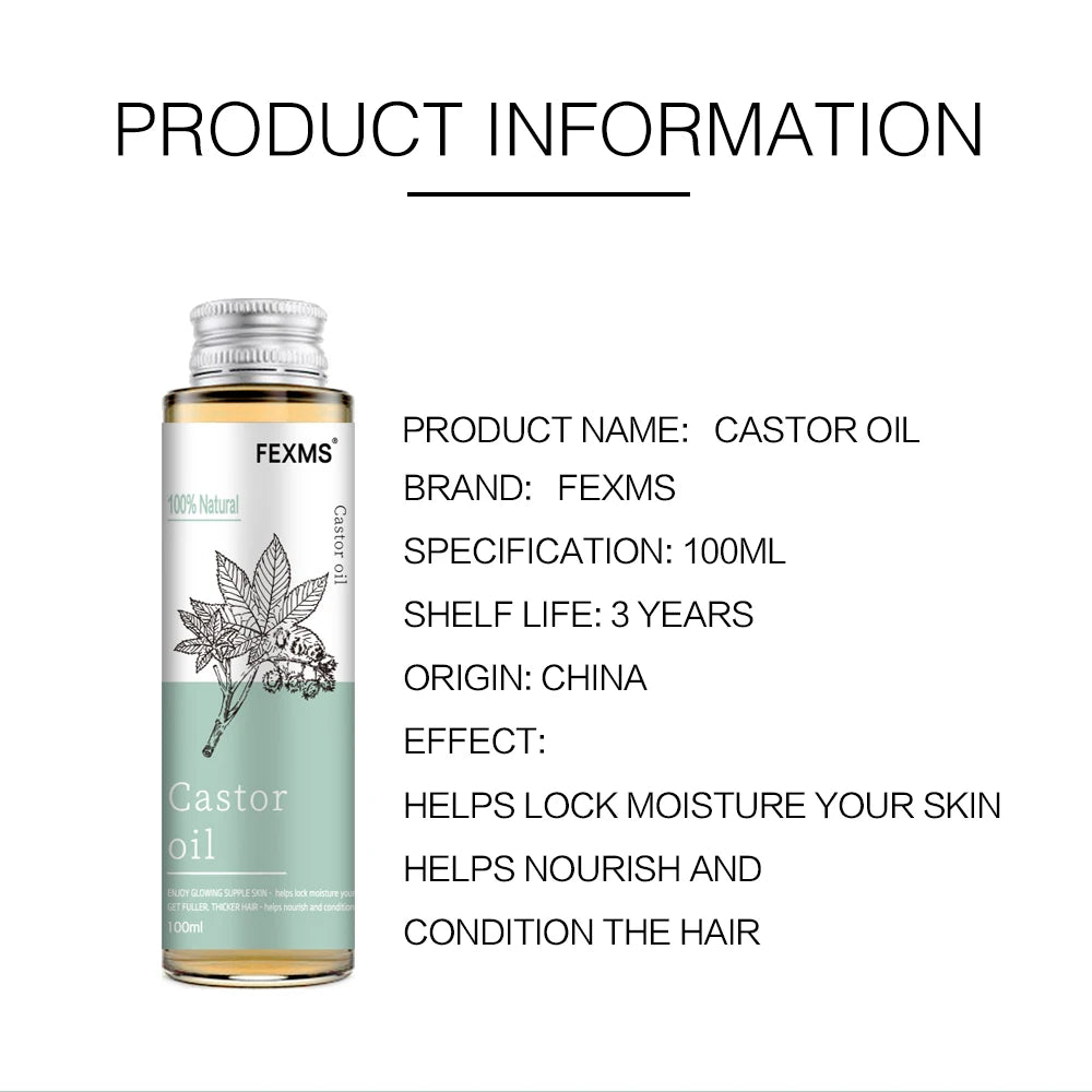 100% Pure Castor Oil For Hair Growth