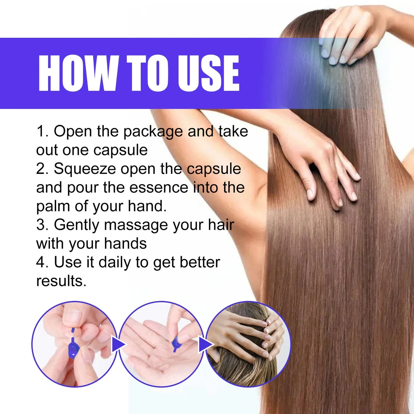 Magic Hair Vitamin Capsule Keratin Oil Fast Restore Hair Soft Smooth