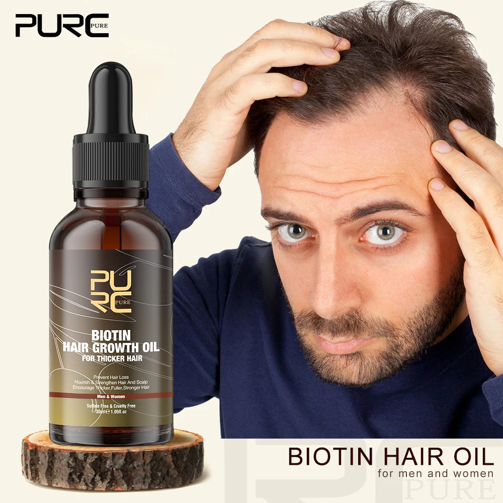 Biotin Fast Hair Growth Oil Shampoo Conditioner Set Anti Hair Loss Treatment PURC
