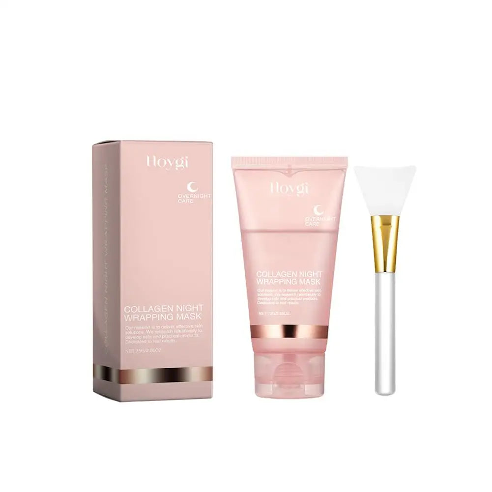 Collagen Overnight Peel Off Facial Mask, Collagen Deeply Hydrates Night Care Mask Cream 75ml