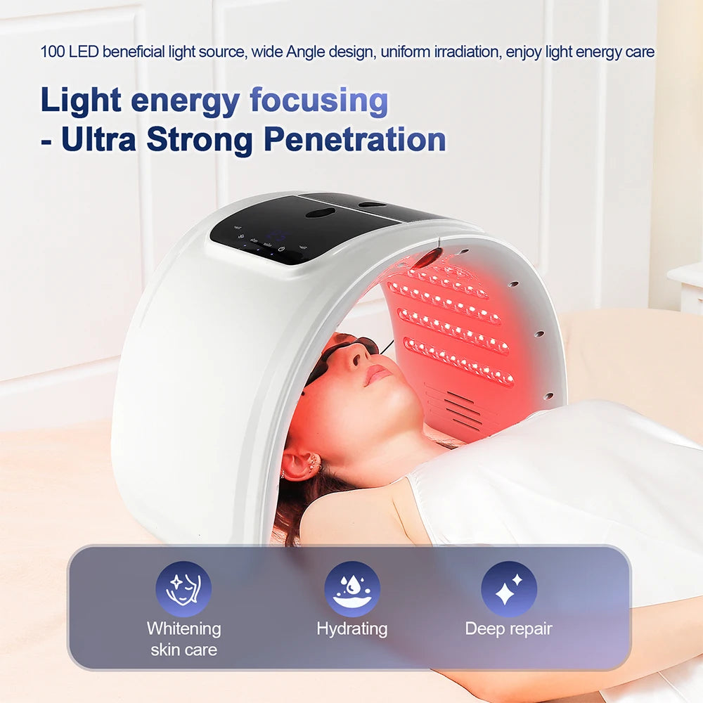 foreverlily LED Face Mask PDT Machine 7 Colors Light Photon Skin Rejuvenation Facial Body Beauty Spa