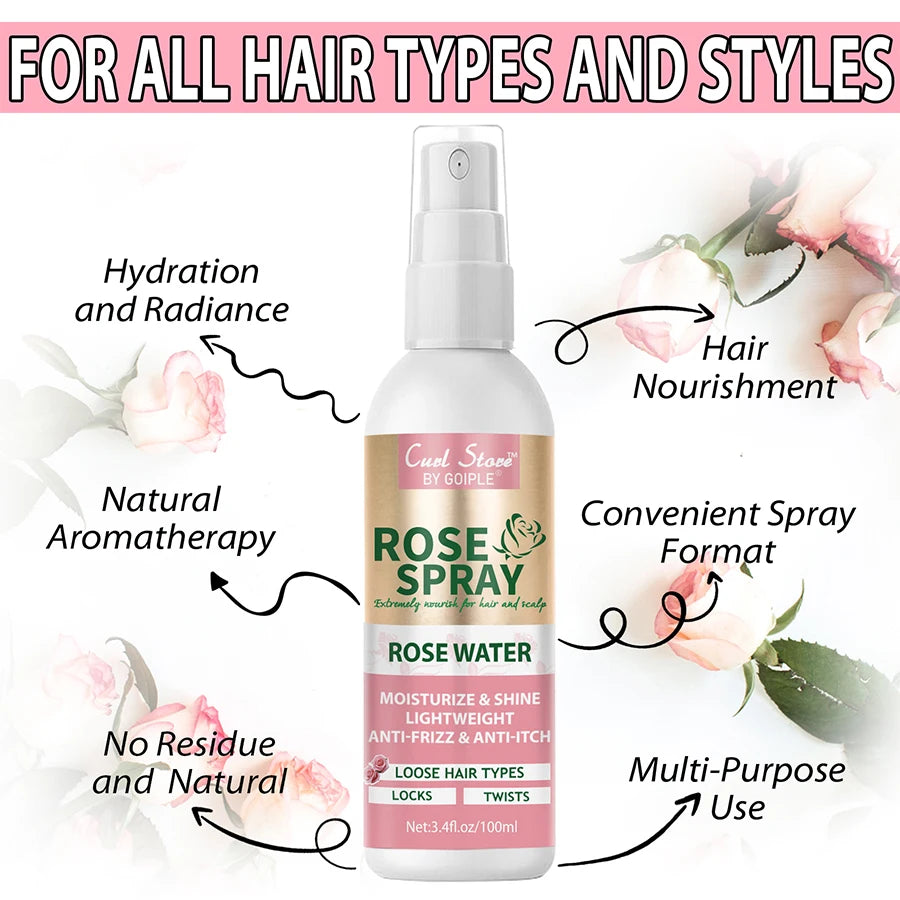 Keratin Protein Serum Heat Thermal Protection Spray Rose Water Mist Smooth & Moisturize