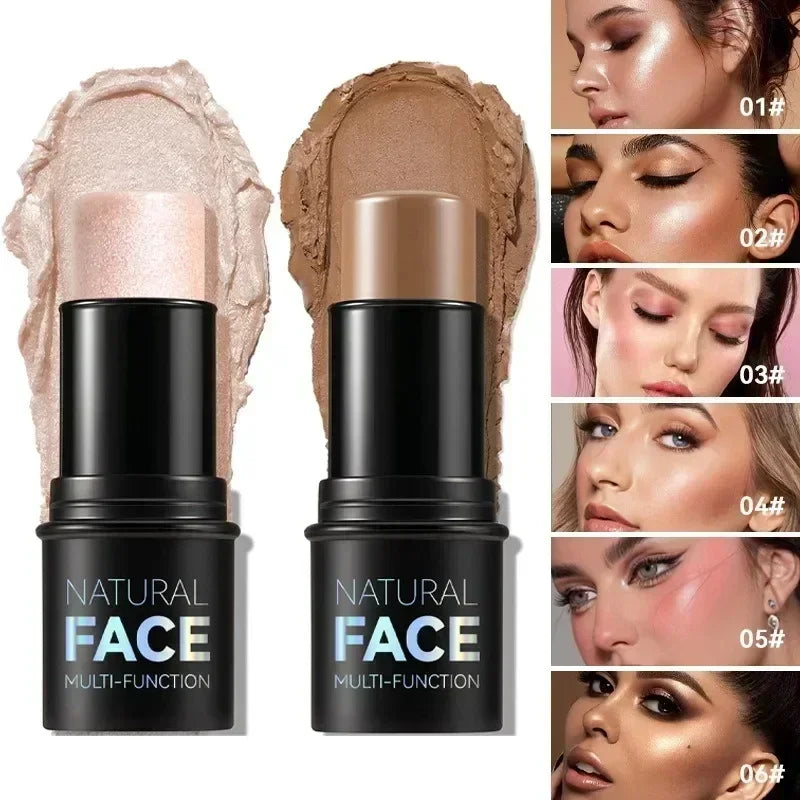 New Highlighter Makeup Waterproof Contouring Bronzer Stick Glitter Silky