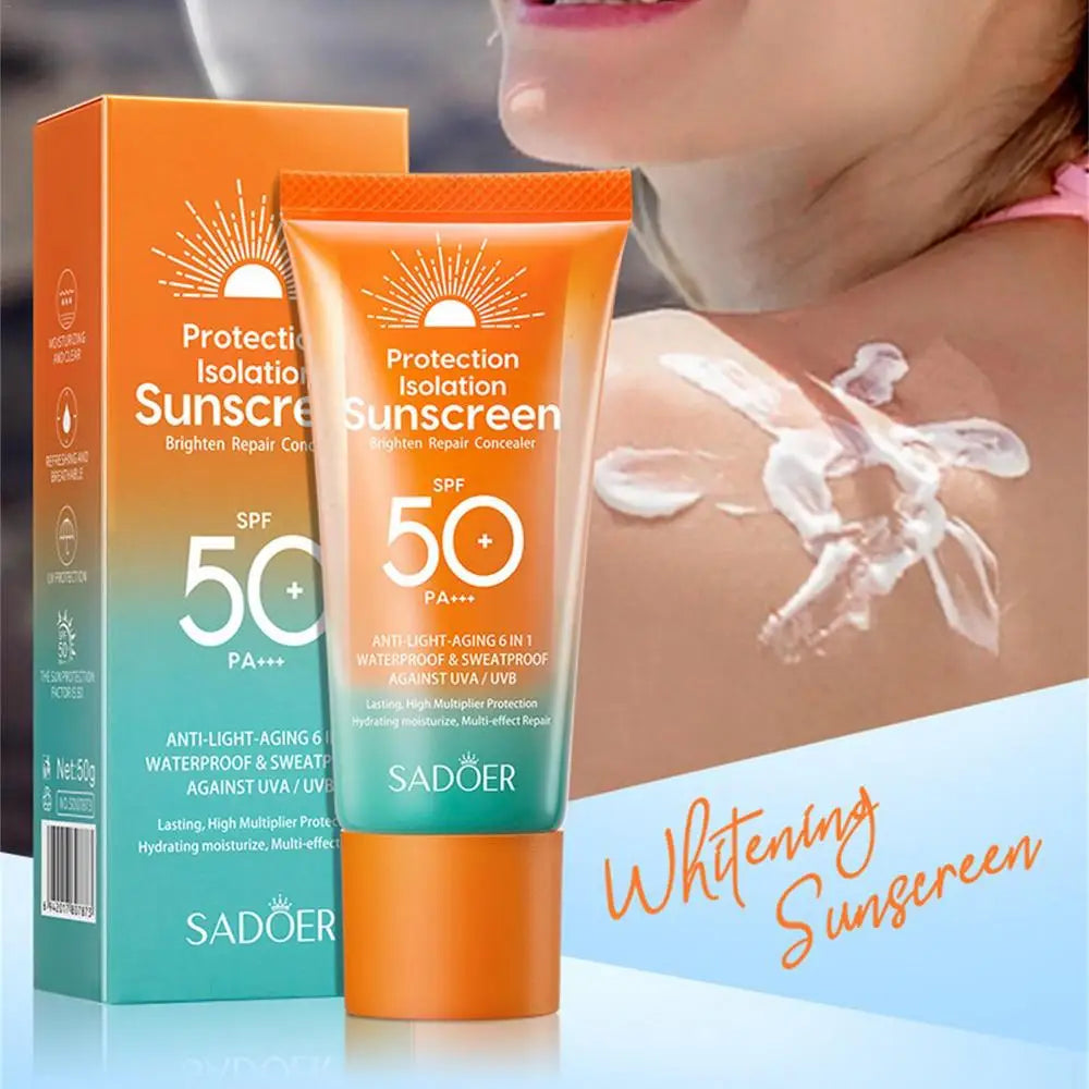 SPF 50+ PA+ Facial Sunscreen Sun Gel-Cream UVA UVB 50g