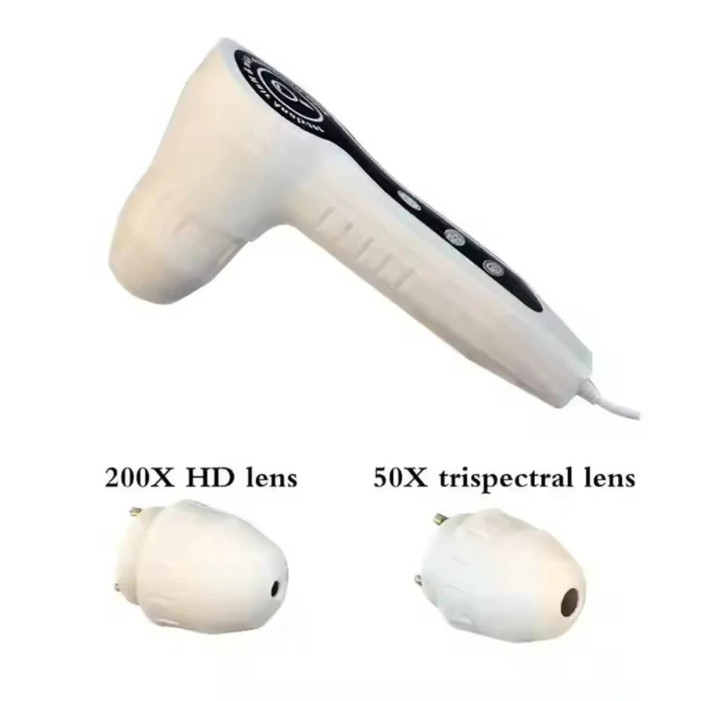 Professional use Digital Skin Analyzer 2025 HD Professional Hair Scalp Camera Detector Hair Follicle Oil Moisture Test Device 10inch 50/200X