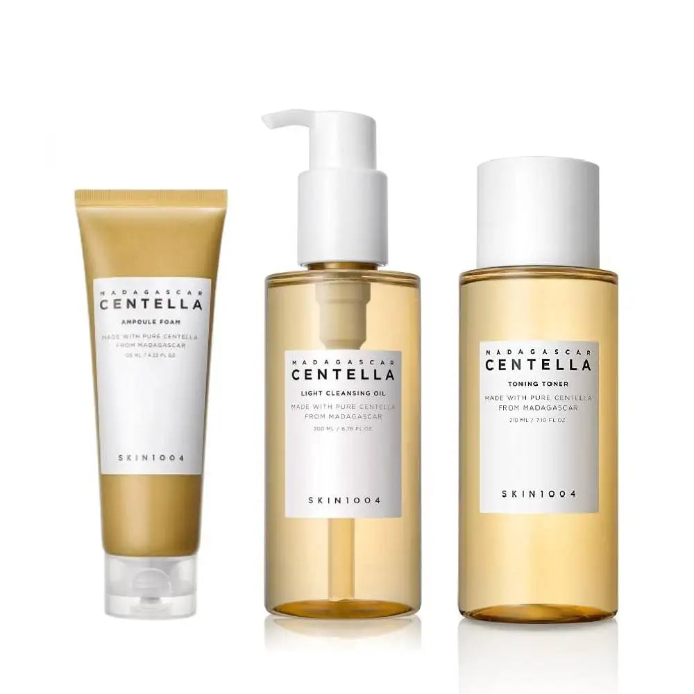 Centella Ampoule Korean Skin1004 Toner Cleanser Face Serum Cleaning Oil and Moisturizer Cream Skincare Kit Original Products Set