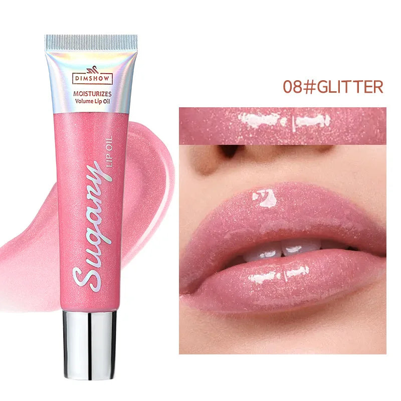 4 Colors Moisturizing Plumper Glitter Reducing Lip Lines Lip Gloss