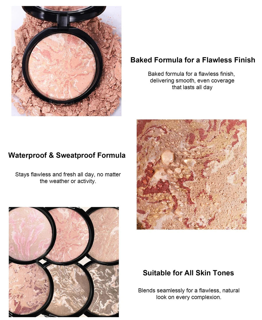 Face Highlighter 7 Palette High Glossy Face Bronze-colored Palette Natural Glow