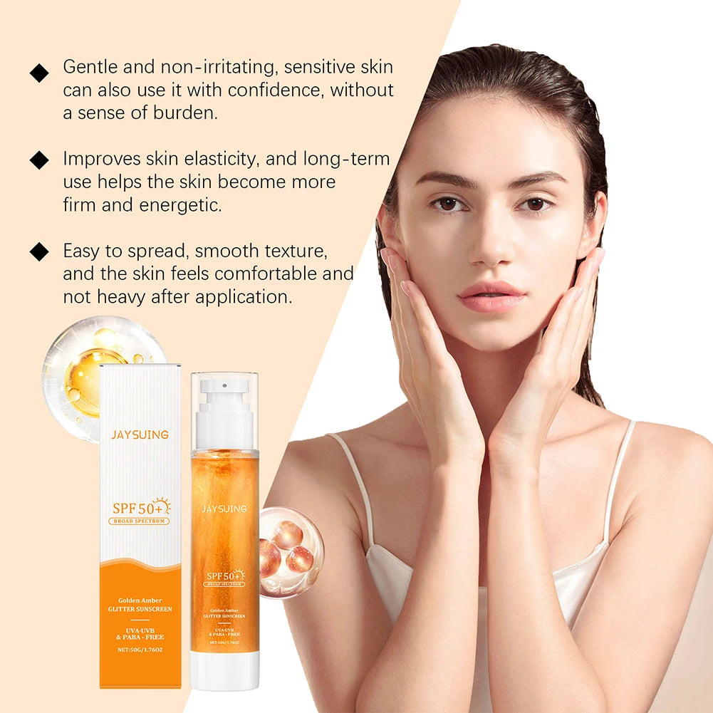 50g Sun Shielding Body Glowing Oil Spf50 Sunscreen Body Oil