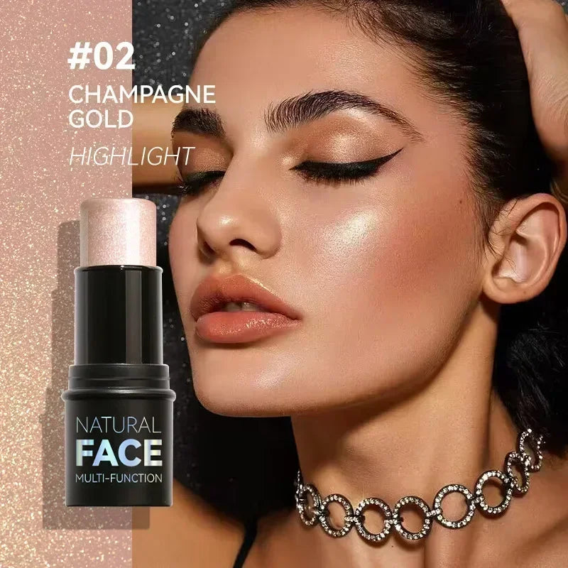 New Highlighter Makeup Waterproof Contouring Bronzer Stick Glitter Silky