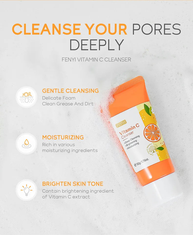 Vitamin C Facial Cleanser Skin Deep Cleansing Moisturizing Blackhead