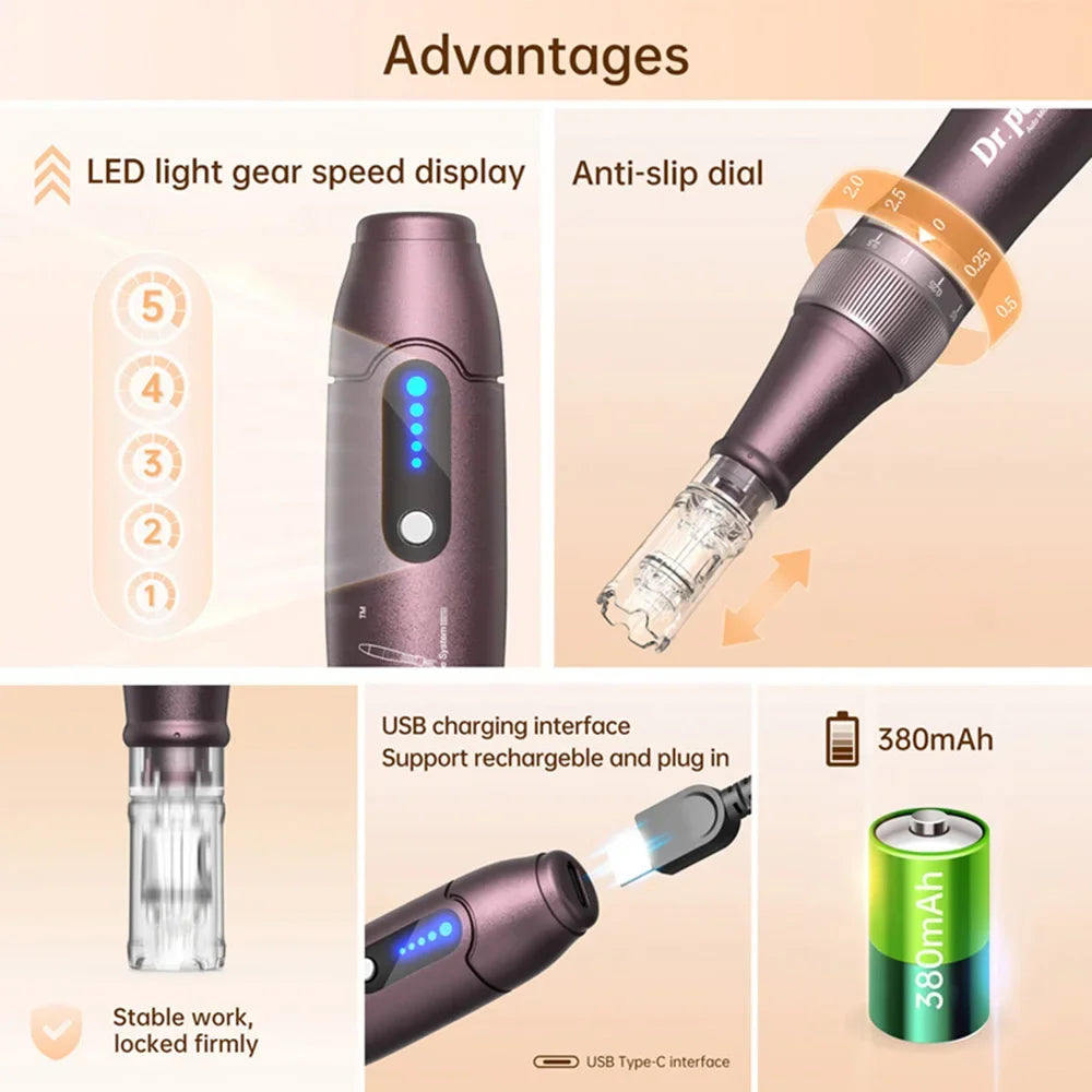 Microneedle Dr.Pen Ultima A10 With 2pcs Cartridge Wireless Derma Pen Micro Microneedle