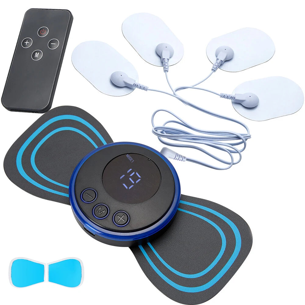 Neck Massager Mini Portable EMS Electric Massage Patch Pulse Body Muscle