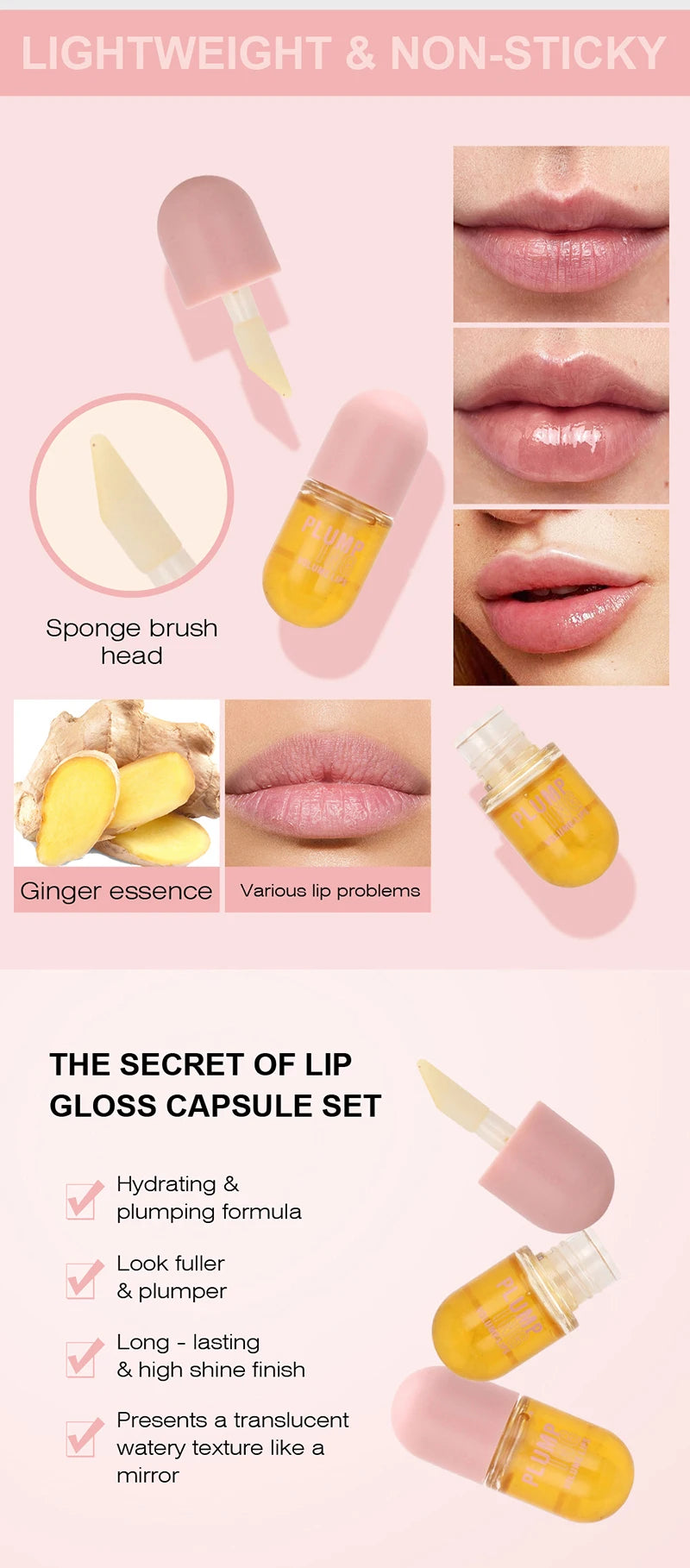Lipgloss Sexy Cosmetic Volume Long Lasting Lip Plumper Oil Instant Volumising Lip Serum Collagen Lips Volume