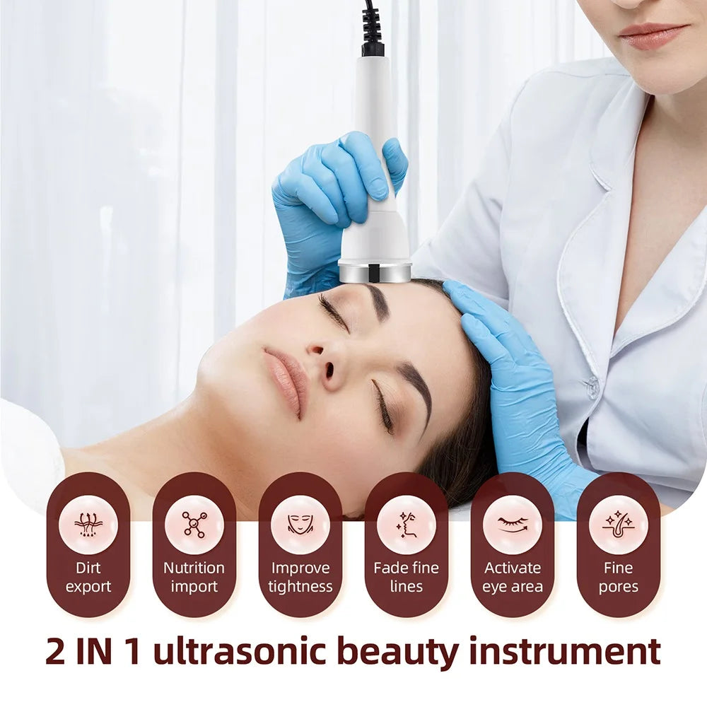 Ultrasound Skin Care Beauty Machine High Frequency Face Eye Massager SPA Ultrasonic Beauty Device