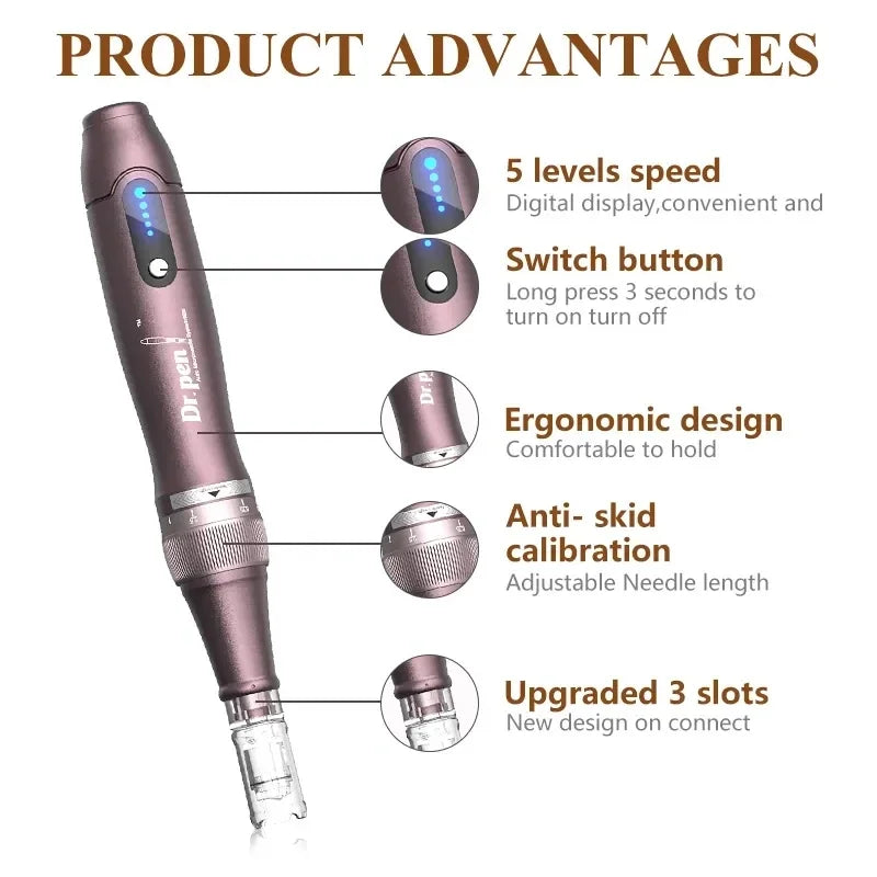 Microneedle Dr.Pen Ultima A10 With 2pcs Cartridge Wireless Derma Pen Micro Microneedle