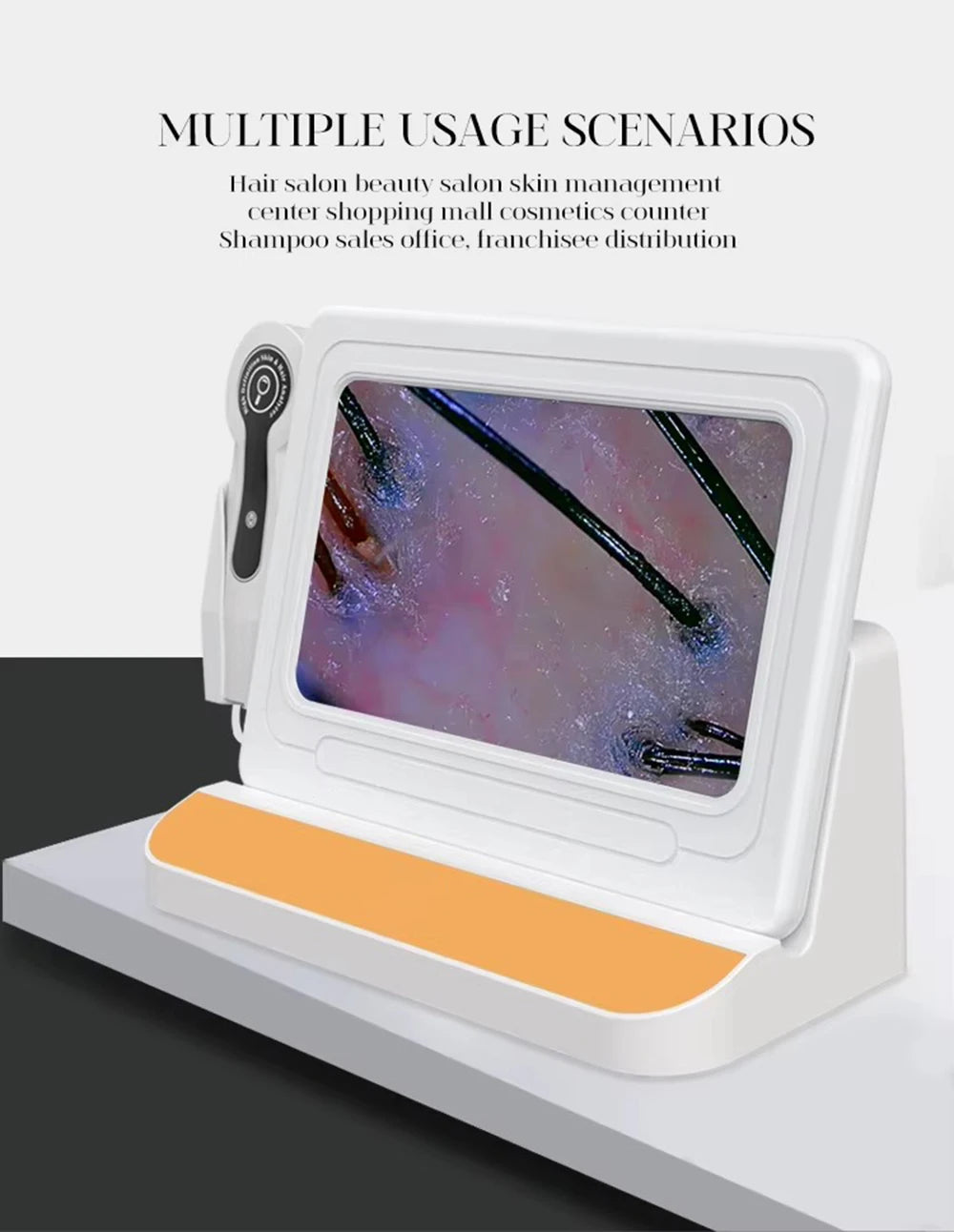 Professional use Digital Skin Analyzer 2025 HD Professional Hair Scalp Camera Detector Hair Follicle Oil Moisture Test Device 10inch 50/200X