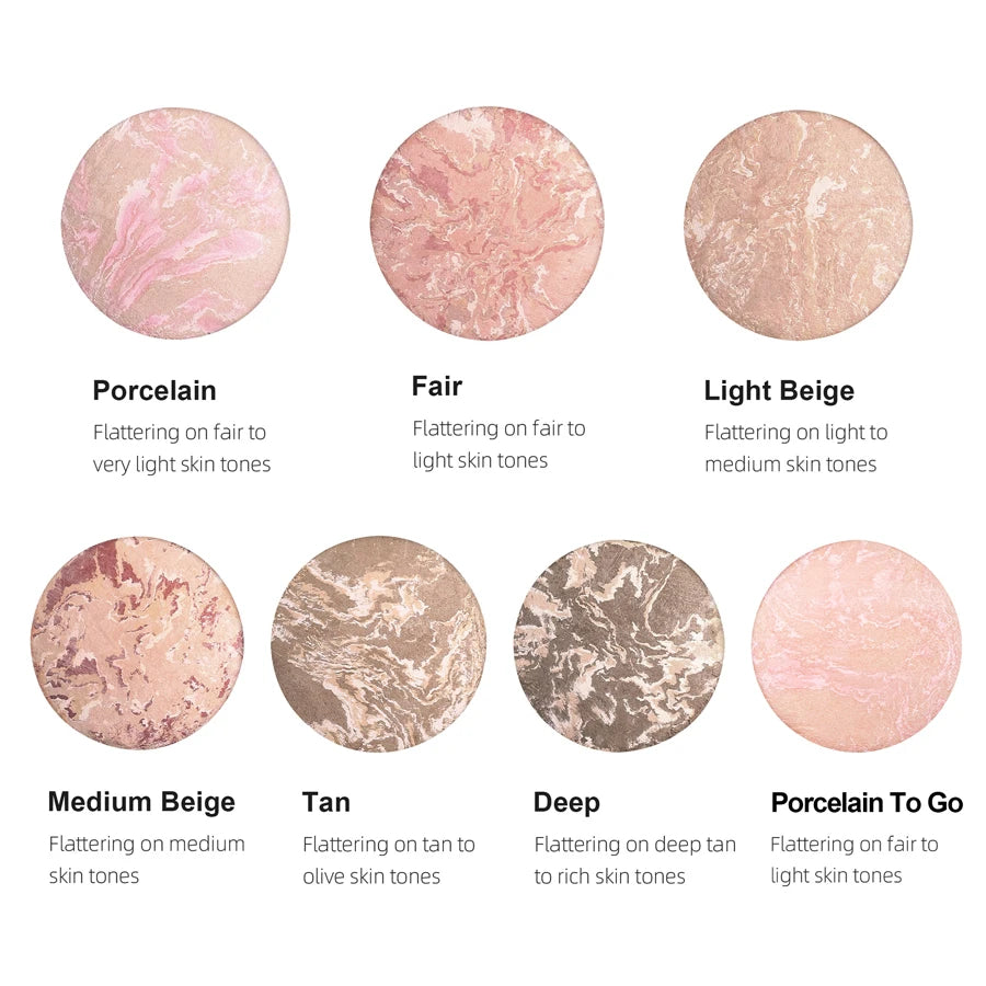 Face Highlighter 7 Palette High Glossy Face Bronze-colored Palette Natural Glow