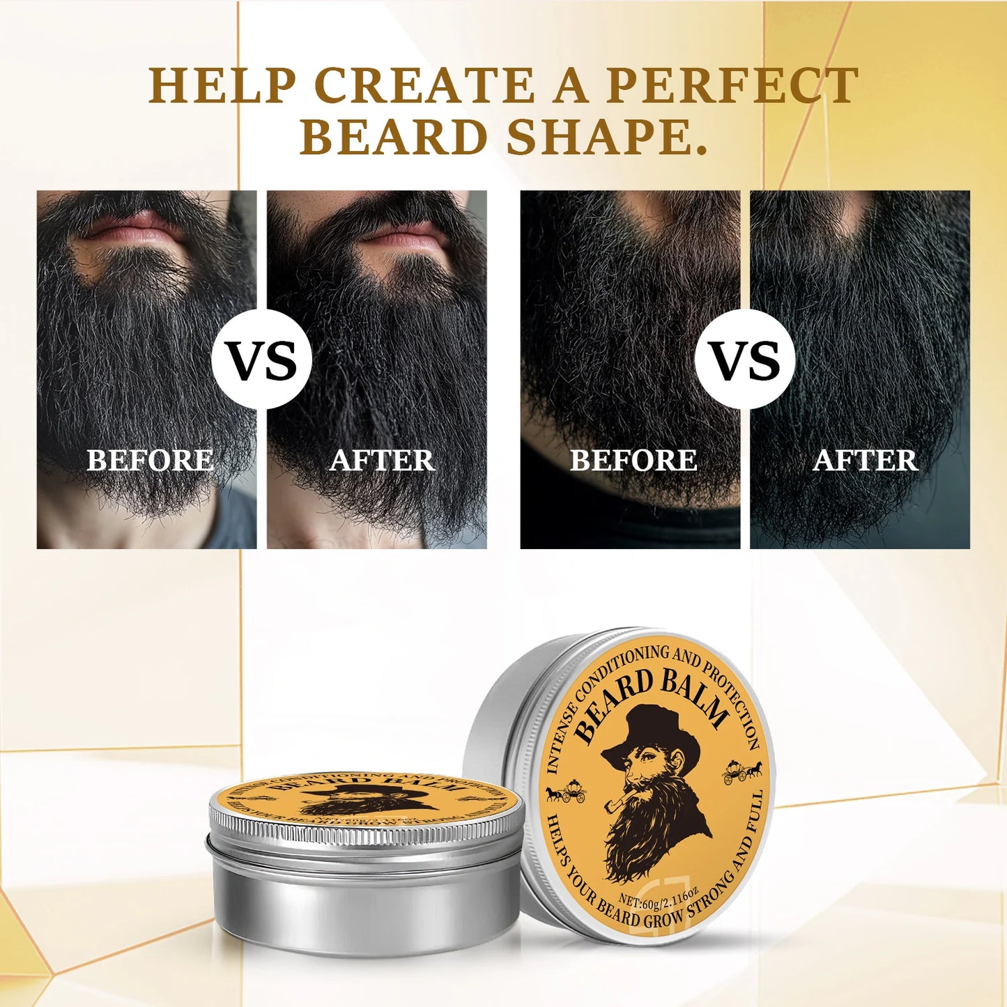 Original Lanthome Beard Balm Conditioner Oil 60g for Growth