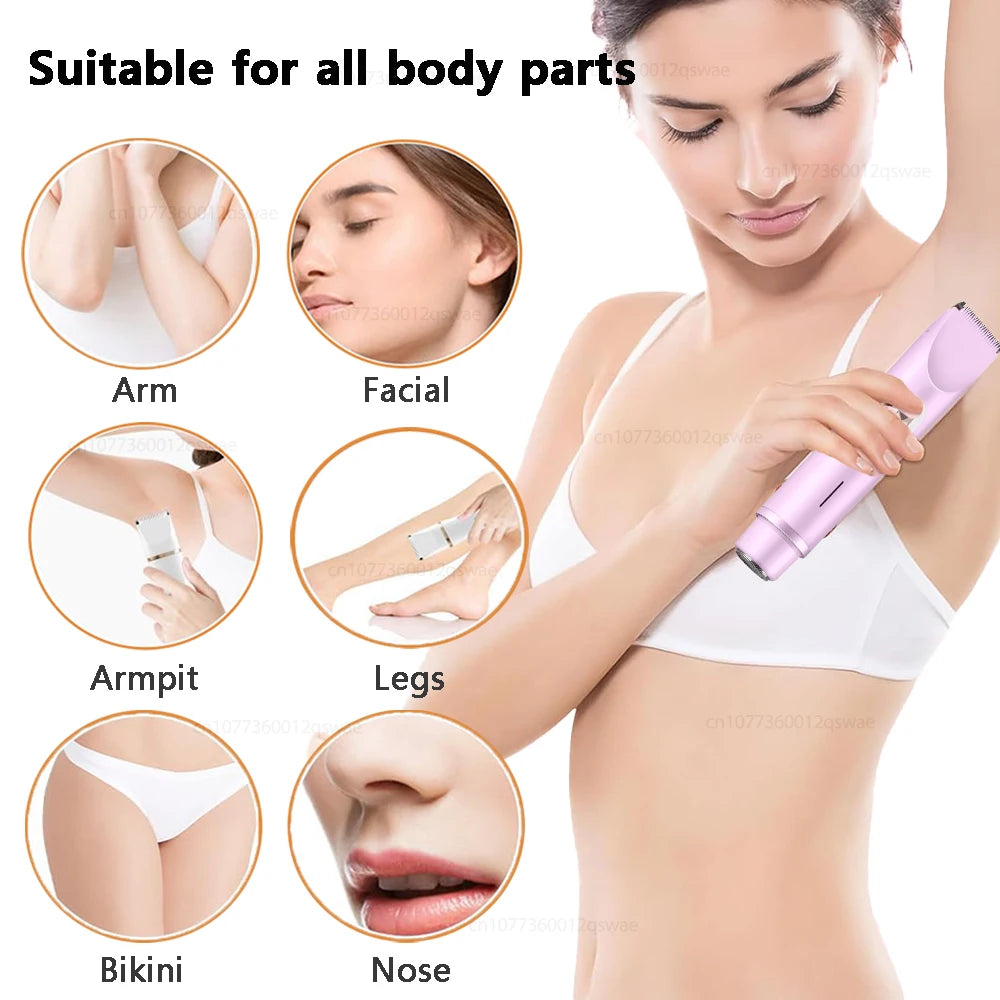 Electric Razor Woman Shaver Painless Mustache Epilator Leg Bikini Body