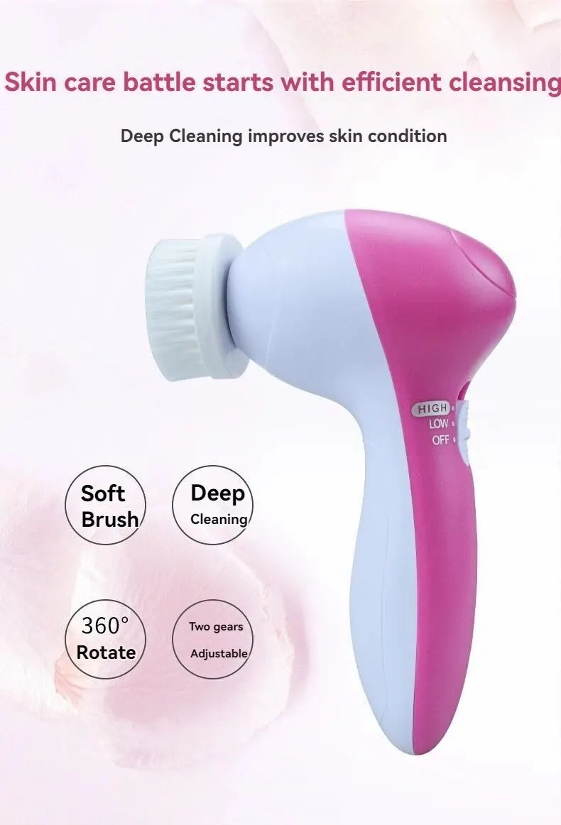 5 In 1 Beauty Massager, Facial Cleansing Brush, Deep Cleansing Gentle And Effective Skin Care
