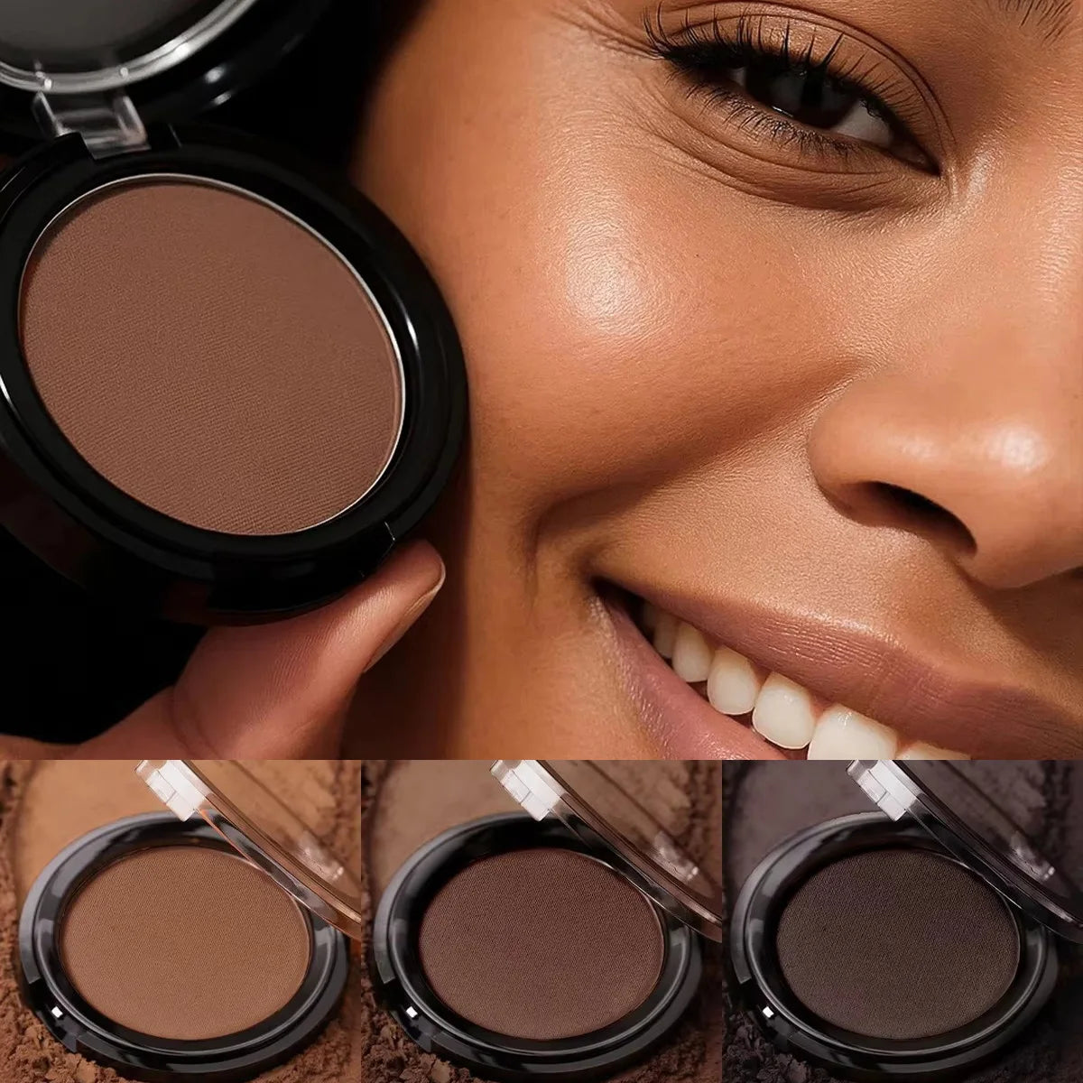Oil-control Contour Palette Dark Bronzing Powder Highlighter Bronzer