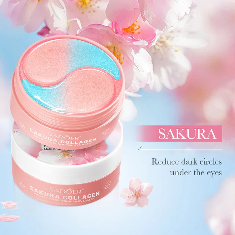 SADOER Sakura Collagen Eye Mask Anti Dark Circles Eyes 60pcs