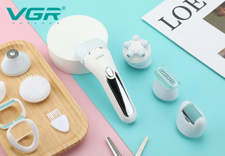 VGR Hair Remover Electric Epilator Leg Body Bikini Facial Underarms LED