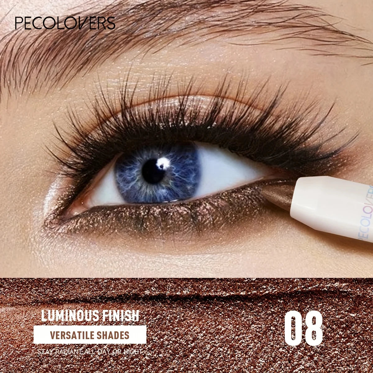 Waterproof Eyeshadow Pencil Pigmented Shimmer Matte Neutral Brown 1PC