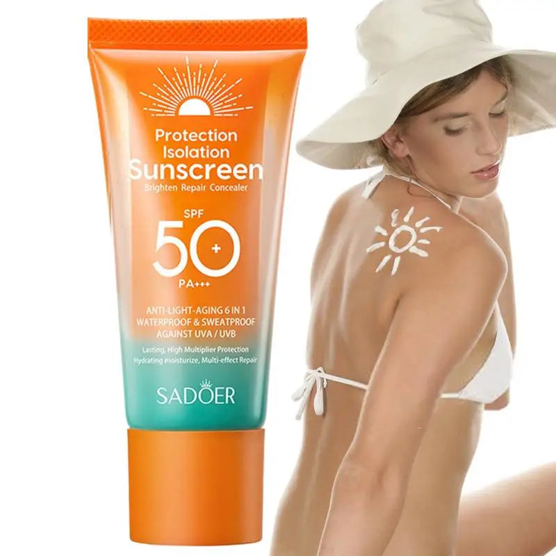 SPF 50+ PA+ Facial Sunscreen Sun Gel-Cream UVA UVB 50g