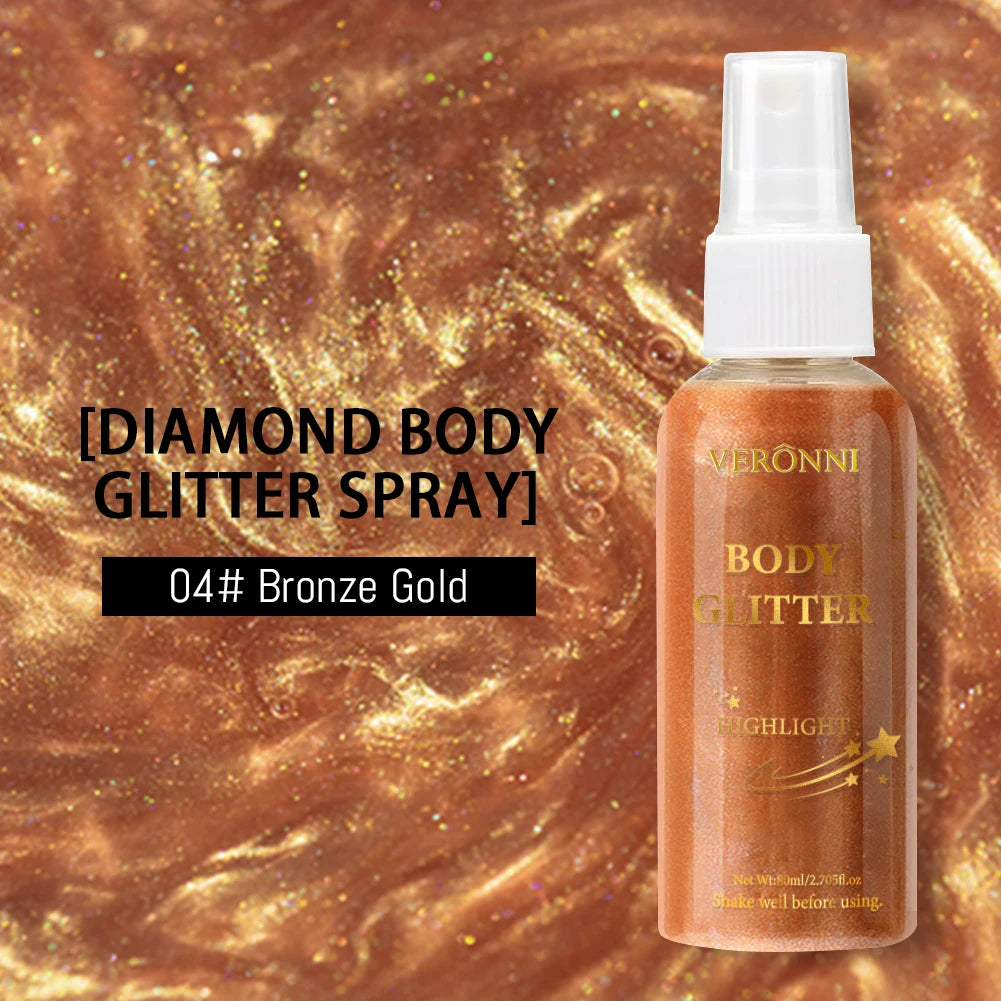 Shimmer Body Highlighter Oil Makeup Full Body & Face Glow-Up