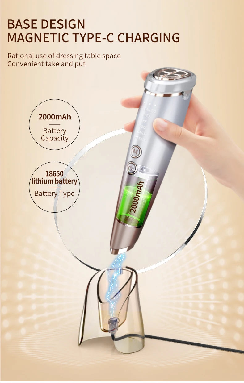 RF Facial Lifting Beauty Device High Frequency Facial Eyes Neck Skin Care Beauty Tool for Home Use Women