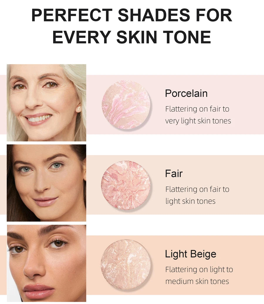 Face Highlighter 7 Palette High Glossy Face Bronze-colored Palette Natural Glow