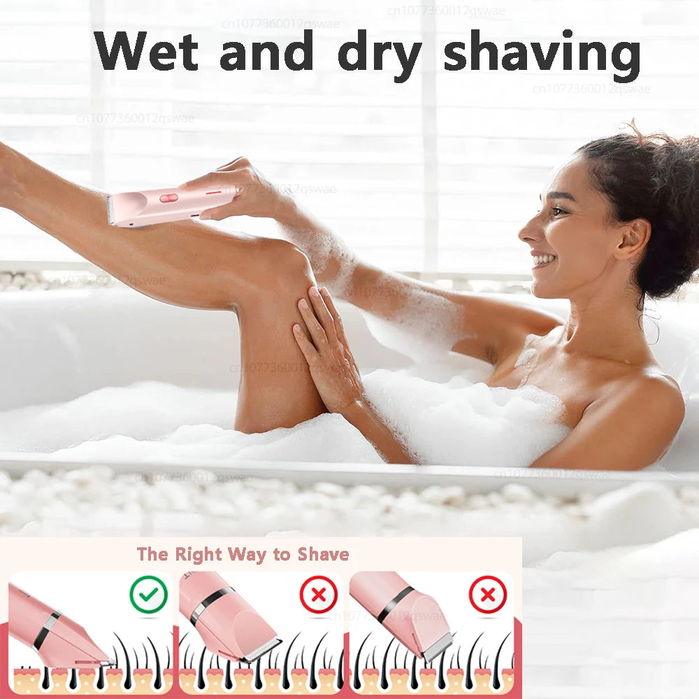 Electric Razor Woman Shaver Painless Mustache Epilator Leg Bikini Body