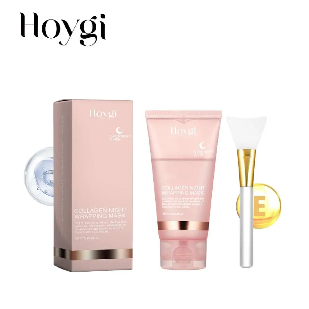 Collagen Overnight Peel Off Facial Mask, Collagen Deeply Hydrates Night Care Mask Cream 75ml