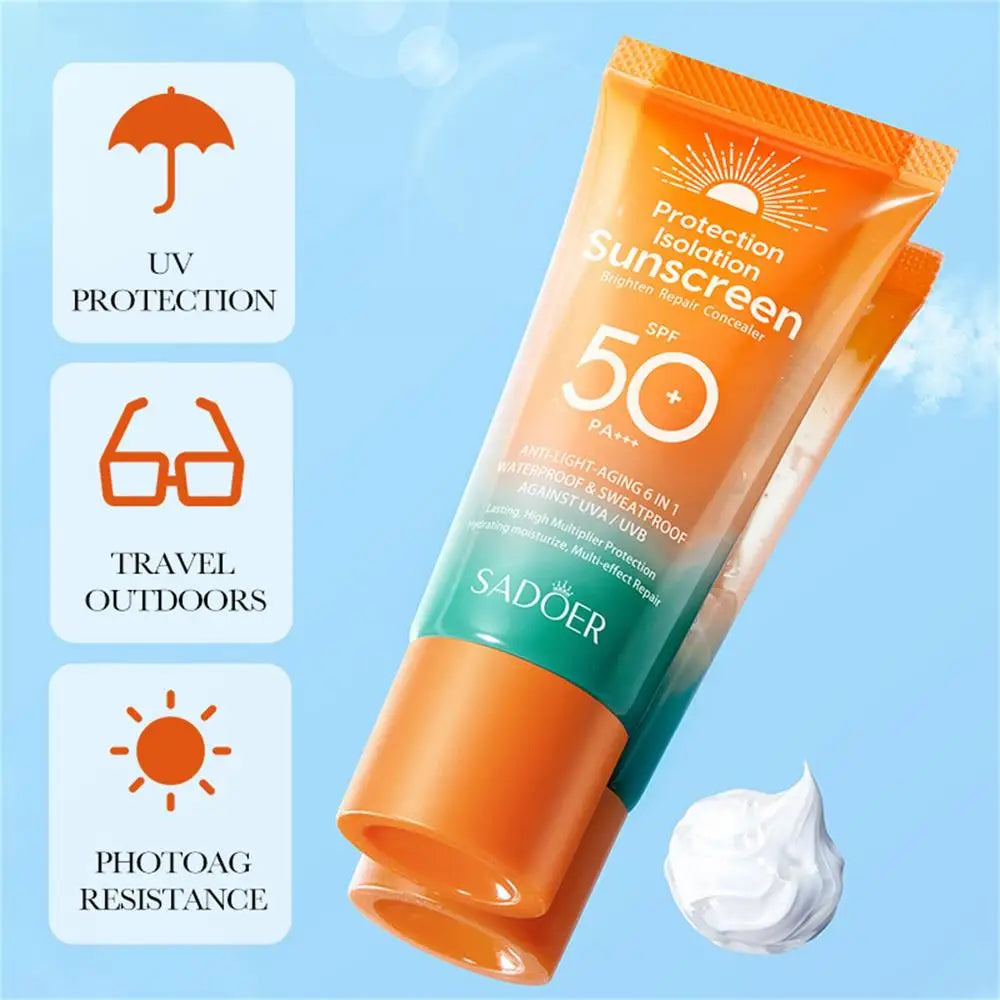 SPF 50+ PA+ Facial Sunscreen Sun Gel-Cream UVA UVB 50g