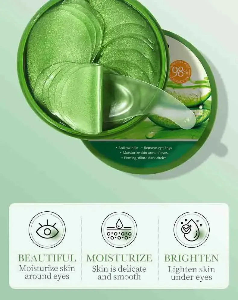 Aloe Vera Collagen Eye Mask Anti Dark Circles 60pcs Eye Patches Eyes Skin Care Products