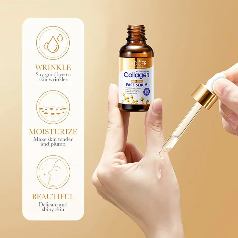 Collagen Face Serum 3pcs skincare Facial Essence Liquid Firming Moisturizing Nourishing