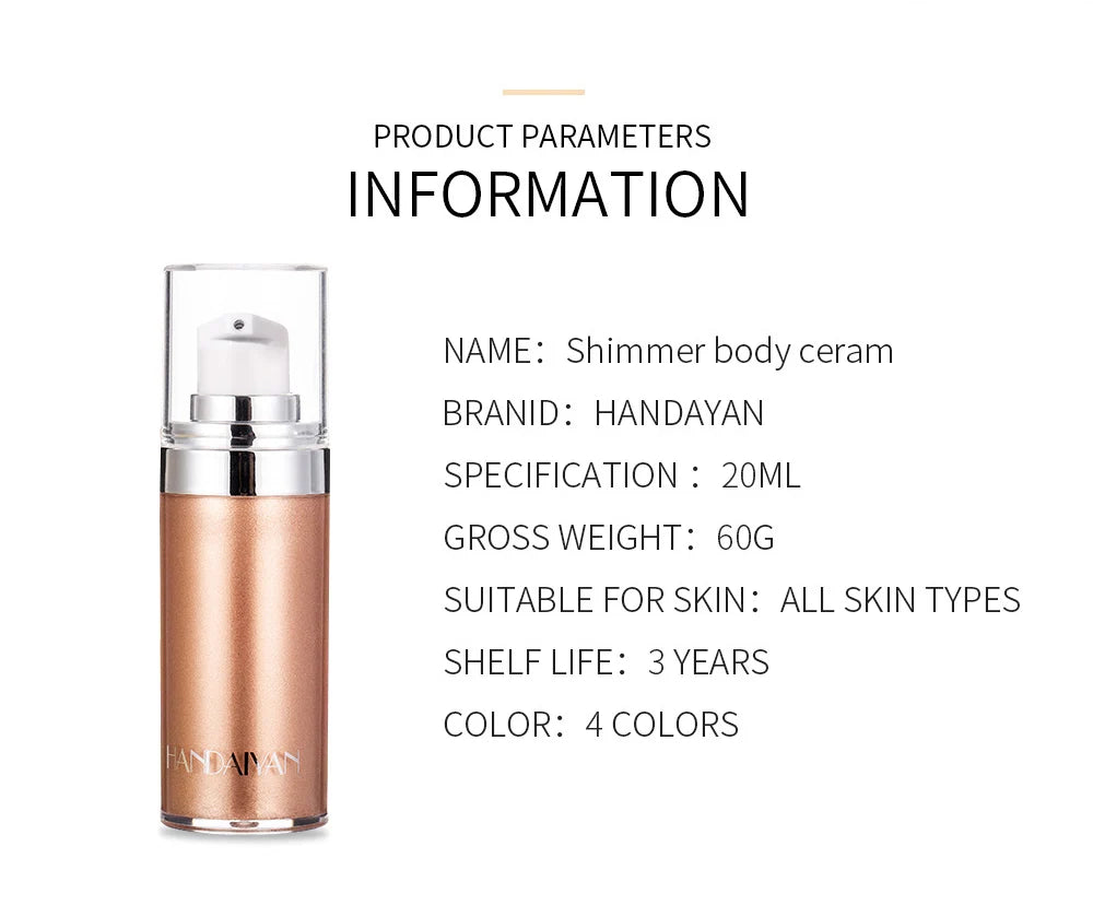 HANDAIYAN Face Highlighter Lotion Summer Beach Sexy Full Body Highlighter