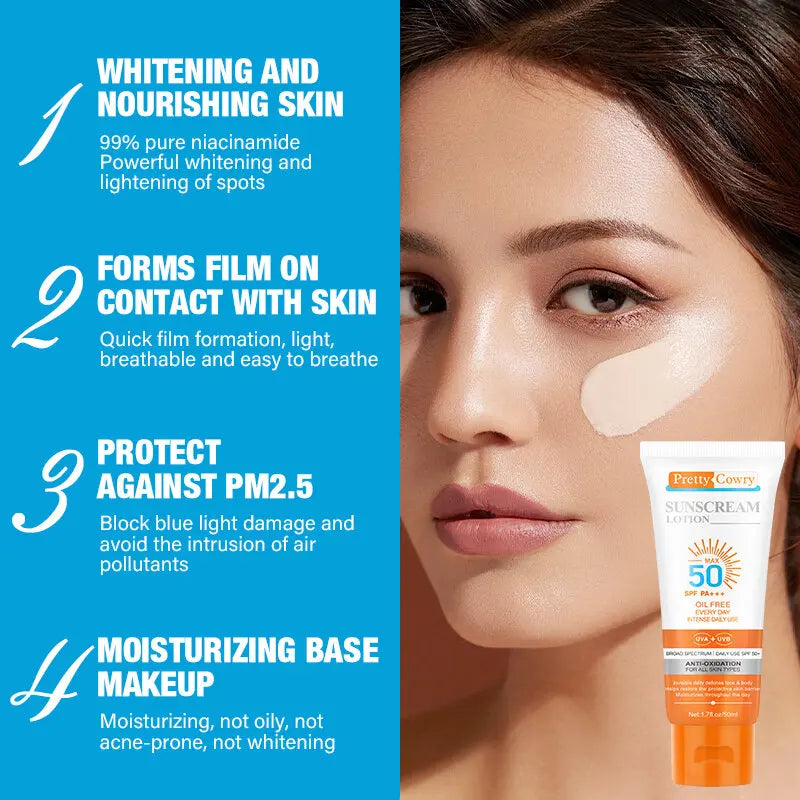 Daily Sunscreen SPF 50+ UV Moisturizing Anti-Aging Waterproof