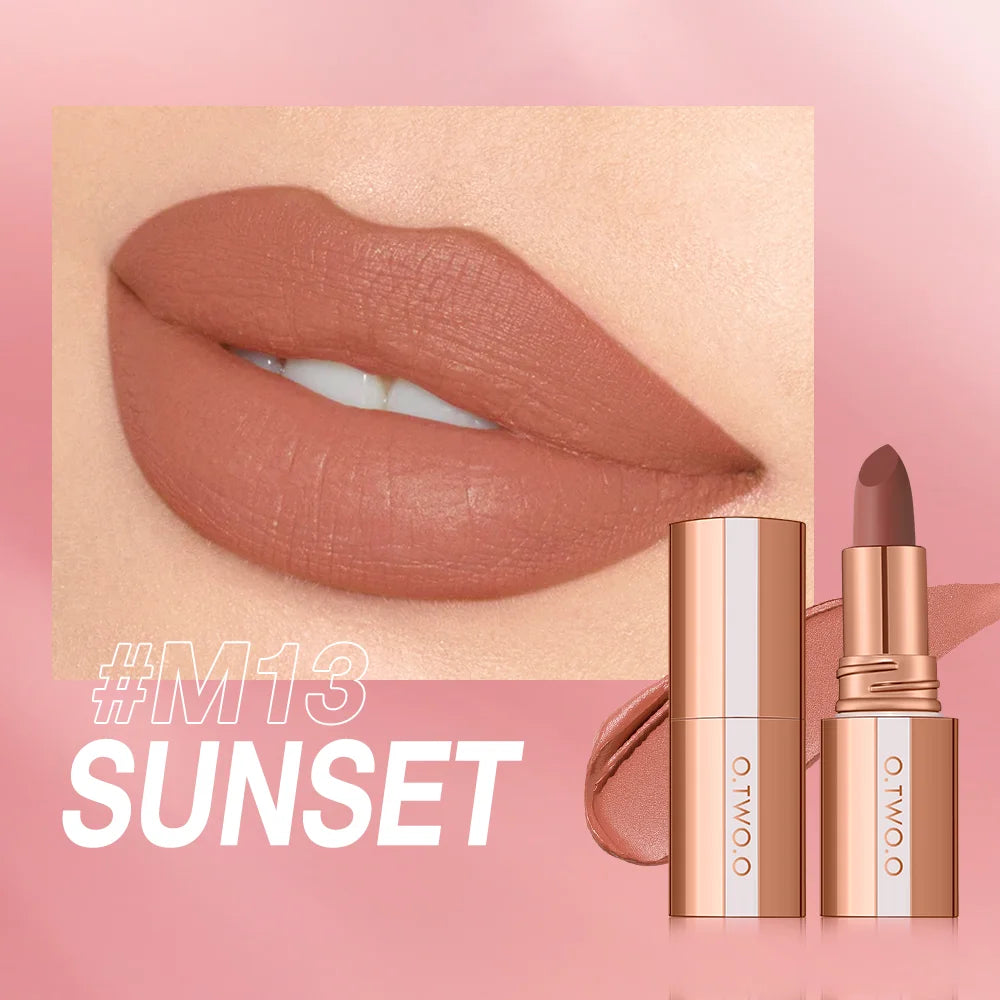 Matte Lipstick O.TWO.O Long Lasting Waterproof Lip Highly Pigmented Velvet Finish Lip