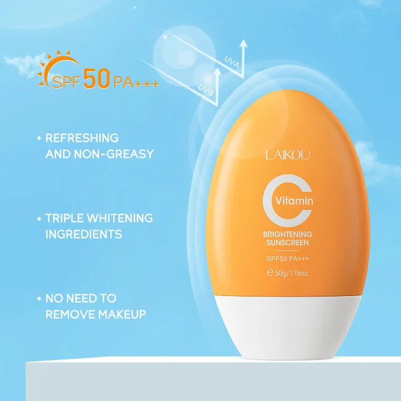 LAIKOU Vitamin C Sunscreen Relief Sun SPF 50+ High Sun Protection Hydrating