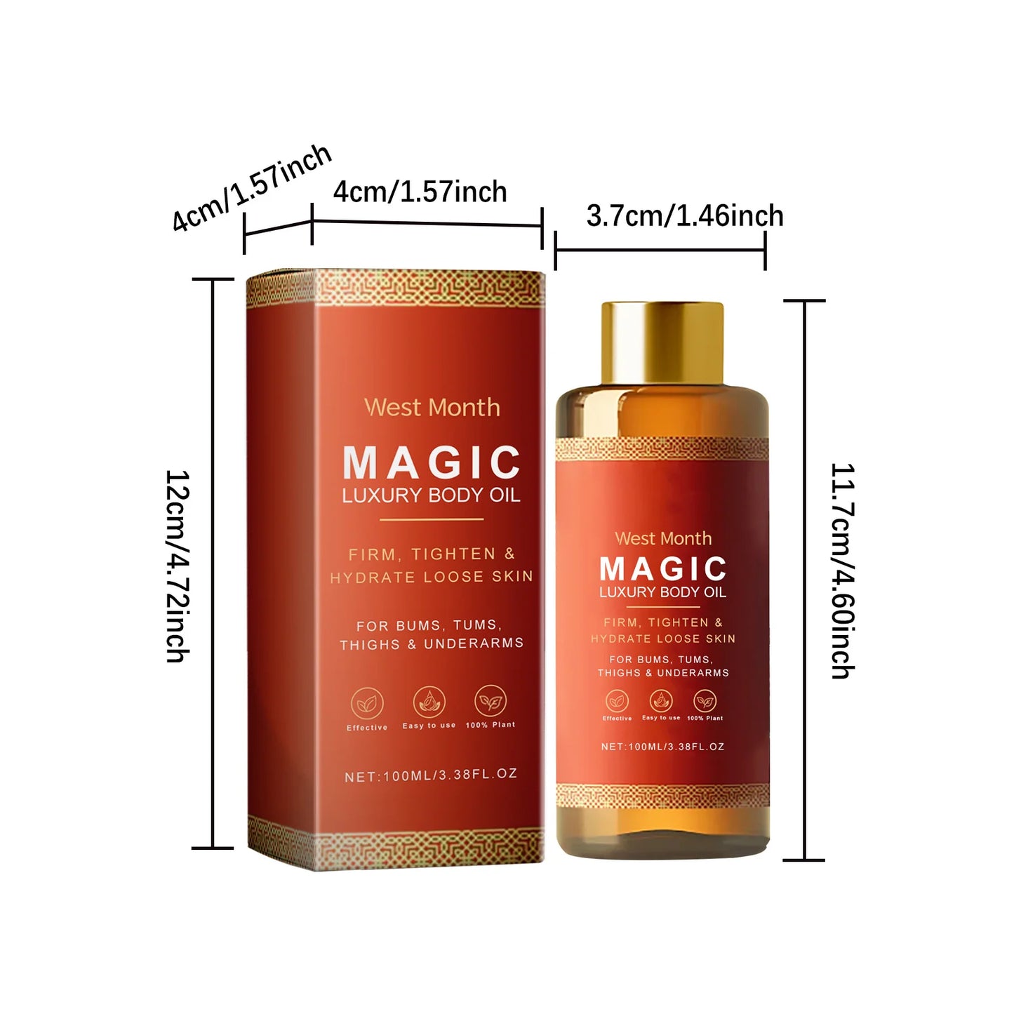 Magic Luxury Body Oil Deeply Moisturizing Dry Skin Tightening Firming