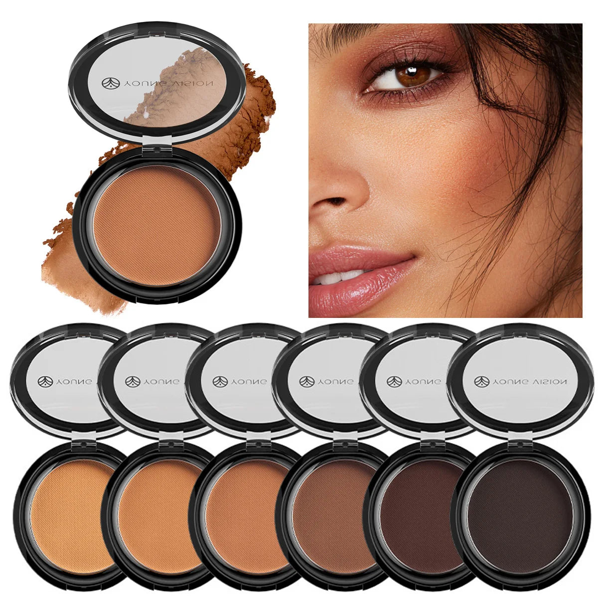 Oil-control Contour Palette Dark Bronzing Powder Highlighter Bronzer