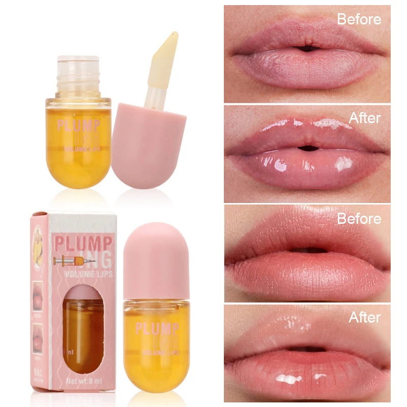 Lipgloss Sexy Cosmetic Volume Long Lasting Lip Plumper Oil Instant Volumising Lip Serum Collagen Lips Volume
