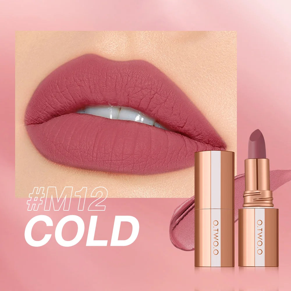 Matte Lipstick O.TWO.O Long Lasting Waterproof Lip Highly Pigmented Velvet Finish Lip
